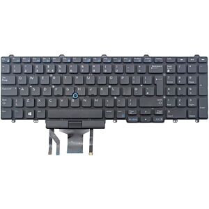 Laptop keyboard for Dell Latitude 15 E5550 E5570 E5580 E5590 E5710 Precision 15 3530 pointer no frame model UK