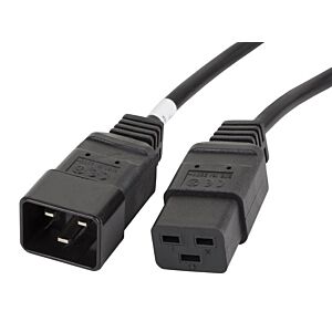 Power cord extension cable Lanberg  IEC 320 C19 - C20 VDE 1.8M VDE black